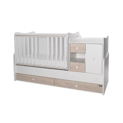 Lorelli MiniMax kombi ágy 190x72 - White Light Oak New