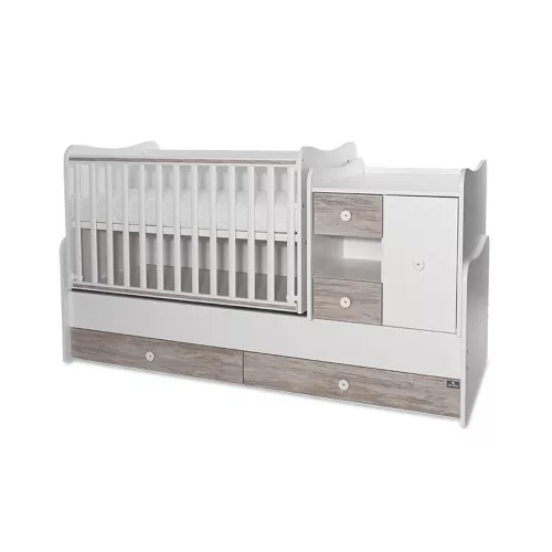Lorelli MiniMax kombi ágy 190x72 - White Artwood New