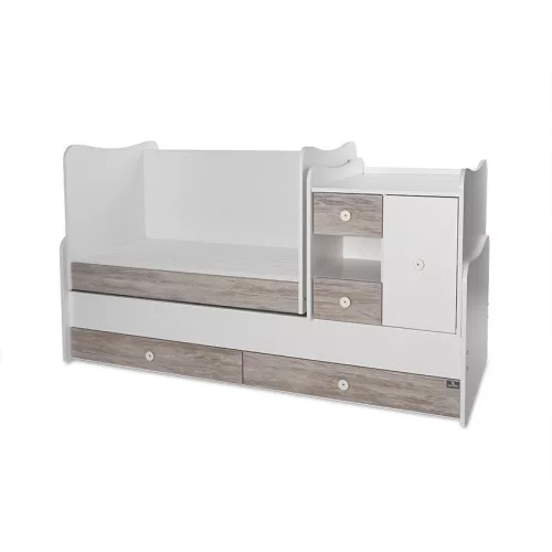 Lorelli MiniMax kombi ágy 190x72 - White Artwood New