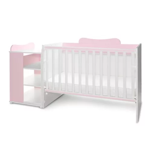 Lorelli Multi kombi ágy 190x72 - White Orchid Pink