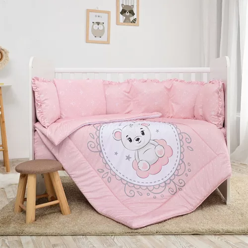 Lorelli Lilly ágynemű garnitúra 60x120 - Little Bear Pink