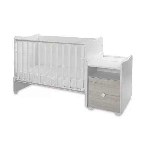 Lorelli Trend PLUS kombi ágy 70x165 - White & Light Oak ÚJ