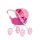 Chipolino Daisy játék babakocsi - Pink linen