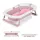 Chipolino Isla összecsukható kád hálós babatartóval 81 cm - Pink