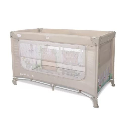 Lorelli Sweet Home 2, multifunkciós utazóágy tetővel - Beige
