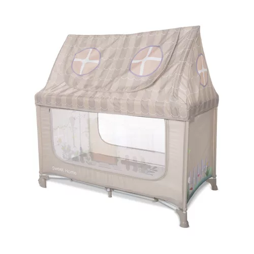 Lorelli Sweet Home 2, multifunkciós utazóágy tetővel - Beige