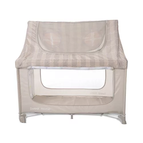 Lorelli Sweet Home 2, multifunkciós utazóágy tetővel - Beige