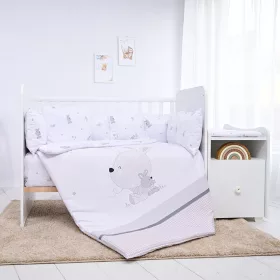   Lorelli ágynemű garnitúra Trend kombi ágyhoz, Little Rabbits Grey