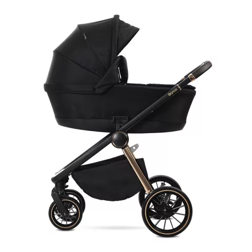 Lorelli Bianca 3az1-ben újszülött babakocsi Lorelli Aria Luxe hordozóval - Black (2 doboz)