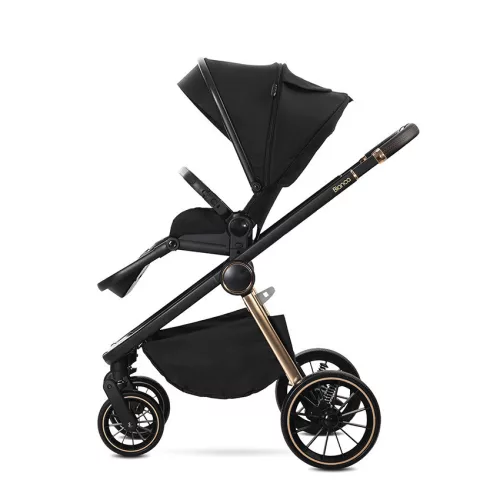 Lorelli Bianca 3az1-ben újszülött babakocsi Lorelli Aria Luxe hordozóval - Black (2 doboz)