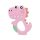 Baby Care szilikon rágóka - Dino Lucky Pink