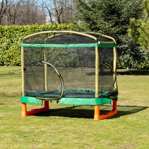 Chipolino Playground Trambulin 200 cm csúszdával, létrával - blue