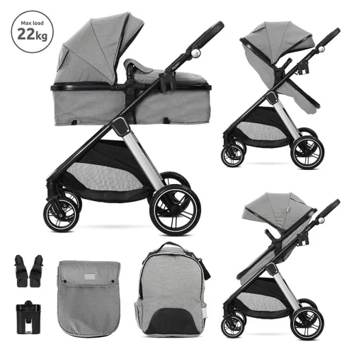 Lorelli Aspen babakocsi mózessé alakítható sport résszel - Grey