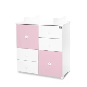   Lorelli Cupboard pelenkázó komód - White & Orchid Pink ÚJ