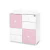 Lorelli Cupboard pelenkázó komód - White & Orchid Pink ÚJ