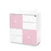 Lorelli Cupboard pelenkázó komód - White & Orchid Pink ÚJ