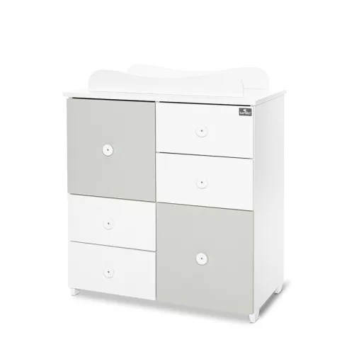 Lorelli Cupboard pelenkázó komód - White & Milky Green ÚJ