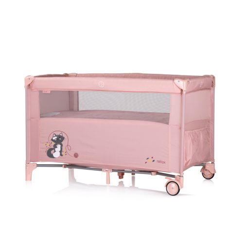 Chipolino Relax multifunkciós utazóágy - Pink Marshmellow