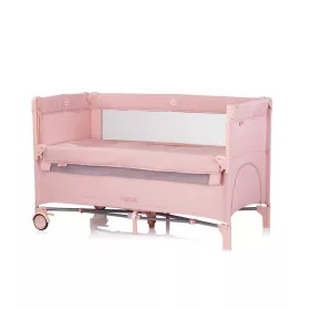   Chipolino Relax multifunkciós utazóágy - Pink Marshmellow Linen