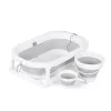 Chipolino Bubble Spa összecsukható kád vízhőmérővel, vödörrel és öblítőpohárral 83 cm - light grey