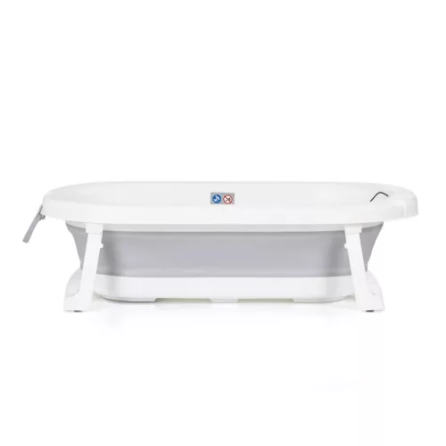 Chipolino Bubble Spa összecsukható kád vízhőmérővel, vödörrel és öblítőpohárral 83 cm - light grey