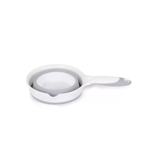 Chipolino Bubble Spa összecsukható kád vízhőmérővel, vödörrel és öblítőpohárral 83 cm - light grey