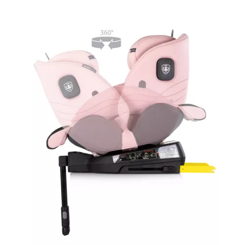 Chipolino Premium 360 autósülés I-Size 40-150cm - pink marshmallow