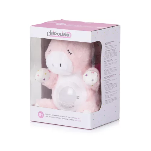 Chipolino projektoros zenélő plüss játék - Unicorn