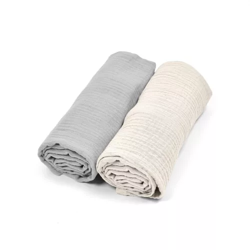 Albero Mio muszlin pelenka, 2 darabos csomag - CC3 Grey