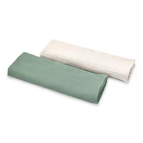 Albero Mio muszlin pelenka, 2 darabos csomag - CC4 Green