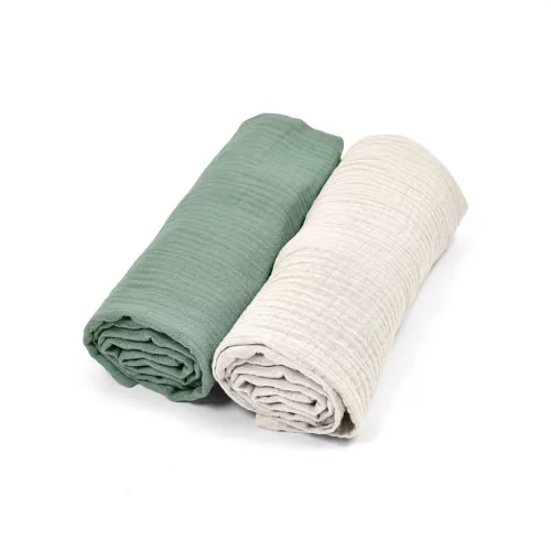 Albero Mio muszlin pelenka, 2 darabos csomag - CC4 Green