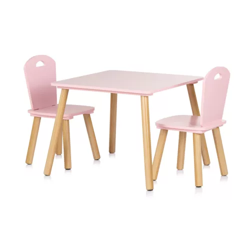 Chipolino Asztalka 2 székkel - pink