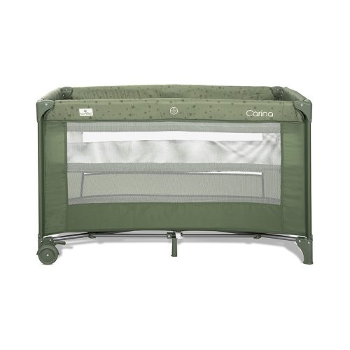 Lorelli Carina 2 multifunkciós utazóágy - Oil Green Stars