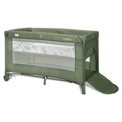 Lorelli Carina 2 multifunkciós utazóágy - Oil Green Stars