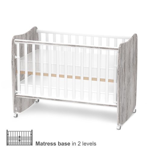 Lorelli Stars ringatható kiságy 60x120 - White / Artwood