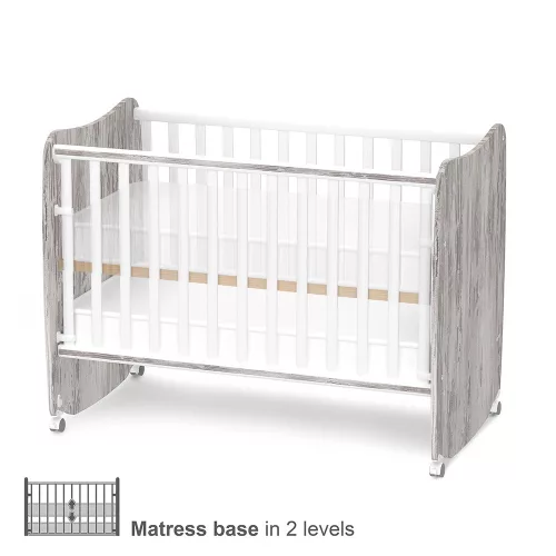 Lorelli Stars ringatható kiságy 60x120 - White / Artwood