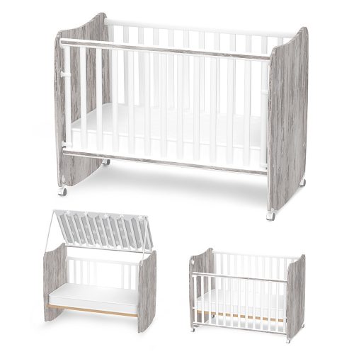 Lorelli Stars ringatható kiságy 60x120 - White / Artwood