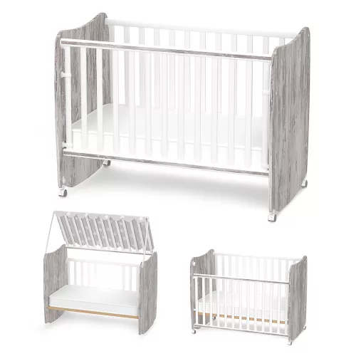 Lorelli Stars ringatható kiságy 60x120 - White / Artwood