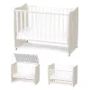 Lorelli Stars ringatható kiságy 60x120 - White / Light oak