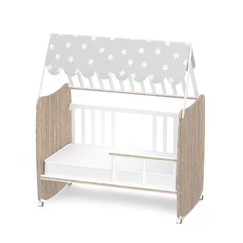Lorelli Stars ringatható kiságy 60x120 - White / Amber