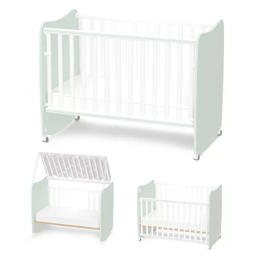 Lorelli Stars ringatható kiságy 60x120 - White / Milky Green