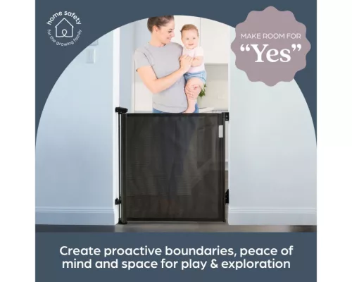Dreambaby Glide 'n' hide xtra biztonsági ajtórács 140 cm-ig - fekete