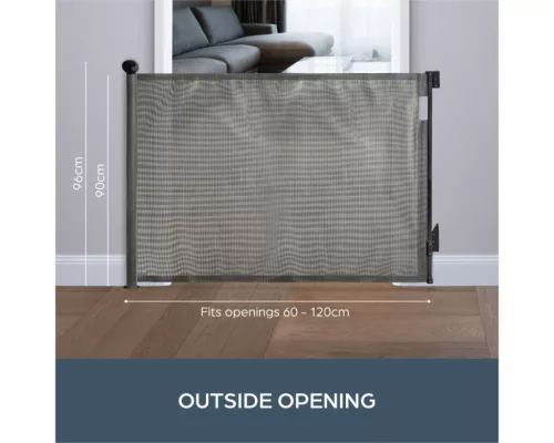 Dreambaby Glide 'n' hide xtra biztonsági ajtórács 140 cm-ig - szürke