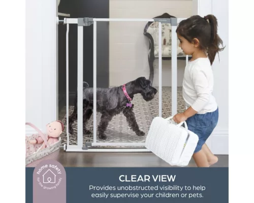 Dreambaby Clear view biztonsági ajtórács 75-81 cm - fehér