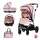 Chipolino Aurora 3az1-ben multifunkciós babakocsi - Powder pink