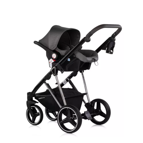 Chipolino Imperium 3 az 1-ben újszülött babakocsi - Charcoal