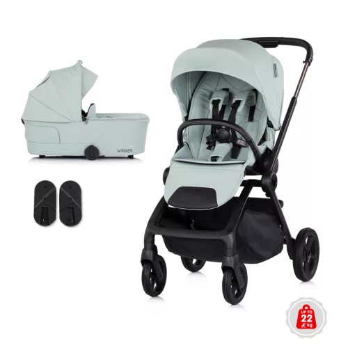 Chipolino Winner 2in1 újszülött babakocsi 22 kg-ig - Matcha
