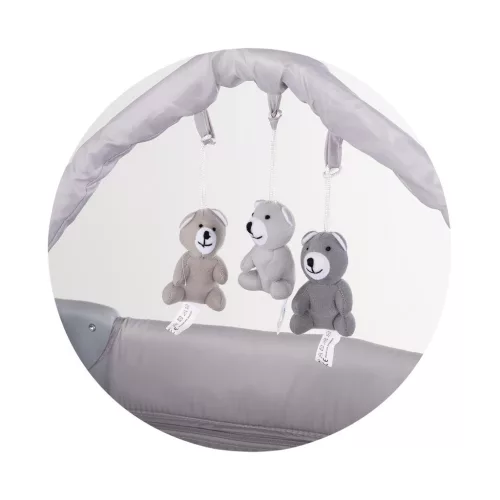 Chipolino Luna multifunkciós utazóágy - platinum