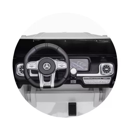 Chipolino Mercedes AMG G63 elektromos autó 2 üléssel - white leather