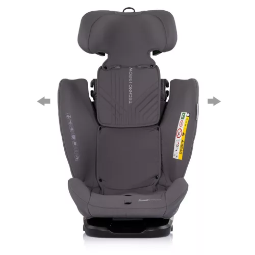 Chipolino Techno iGrow autósülés Isofix 40-150cm - charcoal